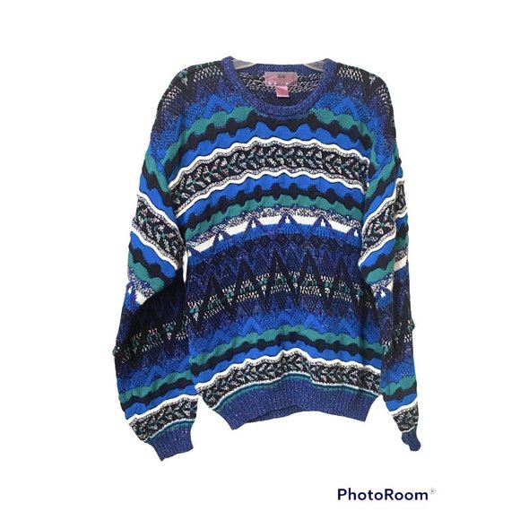 Concrete Mix Sweaters Vtg 8s Concrete Mix Sweater Mens Large Crew